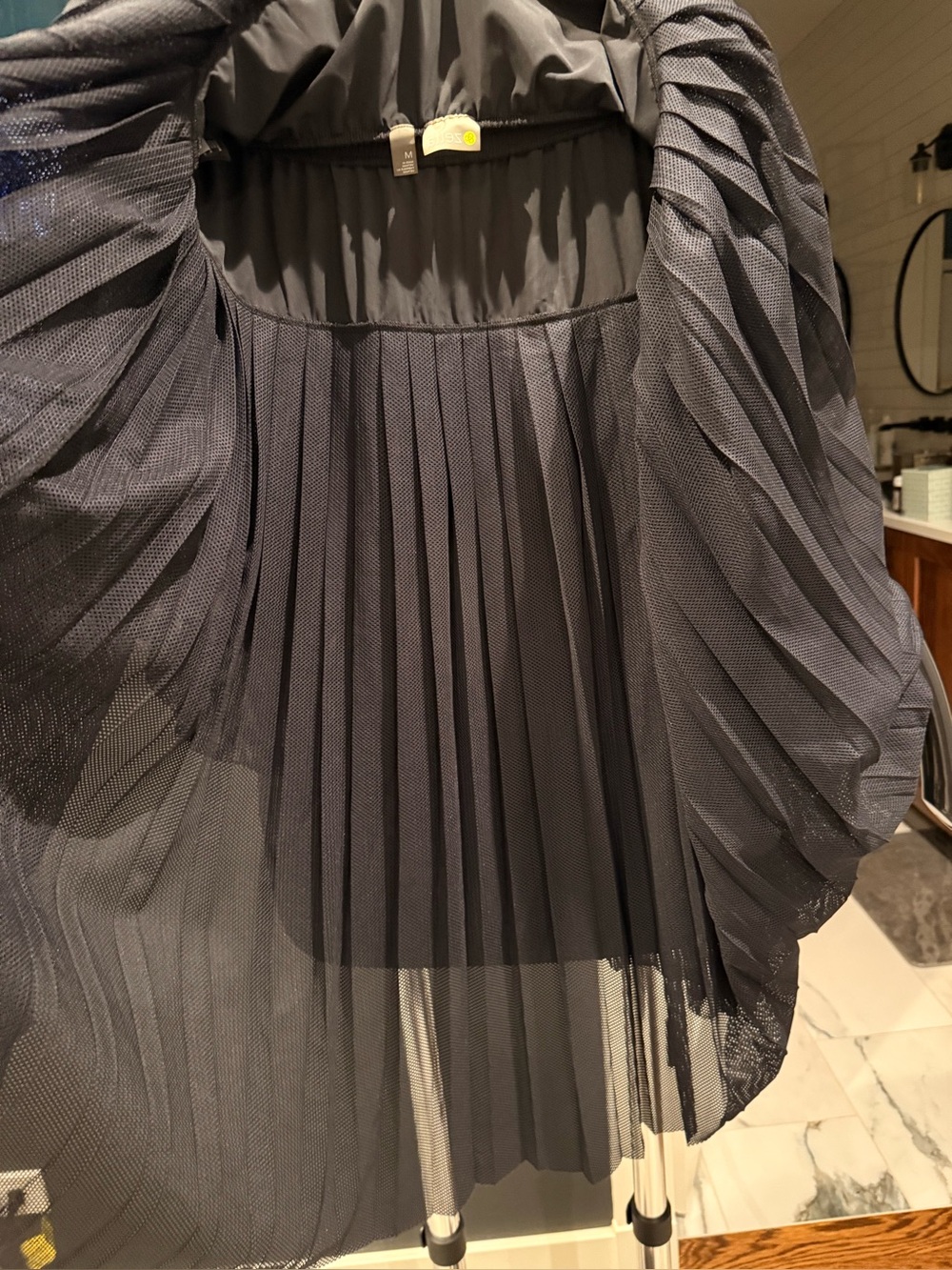 Zella Women’s Asymmetrical Layered Mesh Skirt - Gray - Picture 3 of 3